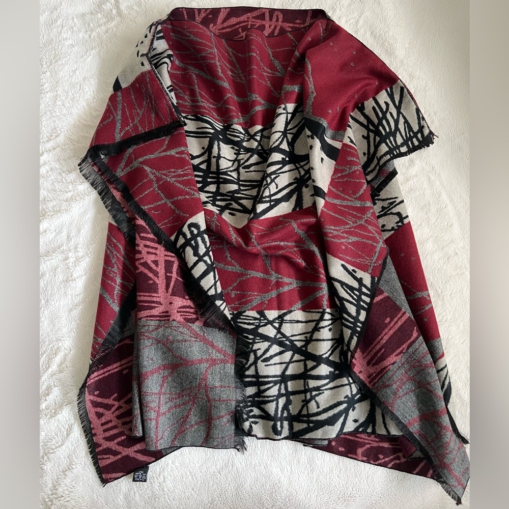 100% fine silk blanket poncho